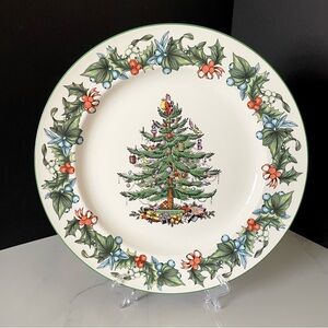 12.5" Holly & Berry Buffet Plate or Platter - Christmas Tree by Spode